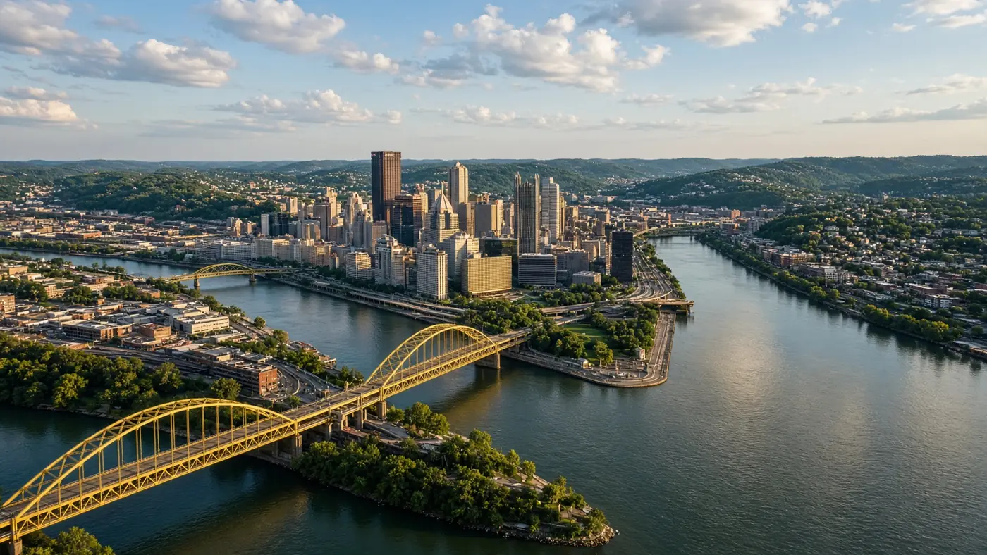 Pittsburgh point and the yellow river bridges